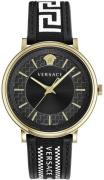 Versace Herrklocka VE5A01921 V Circle Svart/Läder Ø42 mm