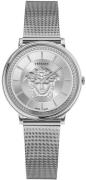 Versace Damklocka VE8103921 V Circle Silverfärgad/Stål Ø38 mm