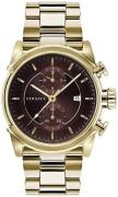 Versace Herrklocka VEV400619 Urban Brun/Gulguldtonat stål Ø44 mm