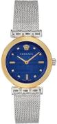 Versace Damklocka VELW00520 Meander Blå/Stål Ø34 mm