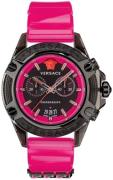 Versace Damklocka VEZ700221 Svart/Plast Ø44 mm