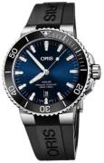 Oris Herrklocka 01 733 7730 4135-07 4 24 64EB Diving Blå/Gummi