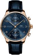 IWC Herrklocka IW371614 Portugieser Blå/Läder Ø41 mm