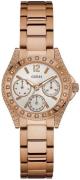 Guess Damklocka W0938L3 Impulse Vit/Roséguldstonat stål Ø32 mm