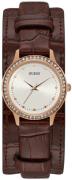 Guess Damklocka W1150L2 Chelsea Vit/Läder Ø30 mm