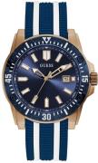 Guess Herrklocka GW0055G1 Skipper Blå/Gummi Ø46 mm