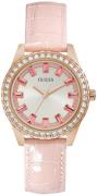 Guess Damklocka GW0032L2 Sparkling Pink Silverfärgad/Läder Ø36 mm