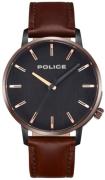 Police Herrklocka PL15923JSBBZ2 Svart/Läder Ø42 mm