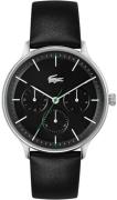 Lacoste Herrklocka 2011226 Club Svart/Läder Ø42 mm