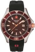 Swiss Alpine Military Herrklocka 7040.1856 Nautilus Brun/Gummi Ø44 mm