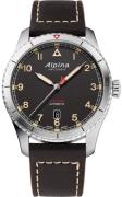 Alpina Herrklocka AL-525BBG4S26 Startimer Svart/Läder Ø41 mm