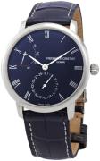 Frederique Constant Herrklocka FC-723NR3S6 Slimline Blå/Läder Ø40