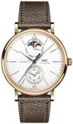 IWC Herrklocka IW359002 Portofino Vit/Läder Ø41 mm