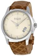 Gucci Herrklocka YA126421 G-Timeless Beige/Läder Ø38 mm