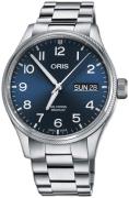 Oris Herrklocka 01 752 7698 4065-07 8 22 19 Aviation Blå/Stål Ø45