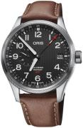 Oris Herrklocka 01 748 7710 4184-Set Aviation Svart/Läder Ø45 mm