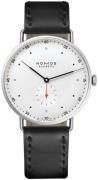 Nomos Glashütte Herrklocka N-1108 Metro Vit/Läder Ø38.5 mm