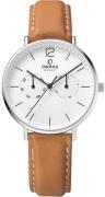 Obaku Herrklocka V182GMCWRZ Flod Vit/Läder Ø41 mm