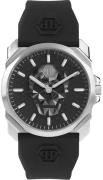 Philipp Plein Herrklocka PWLAA0122 The Skull Svart/Gummi Ø40 mm