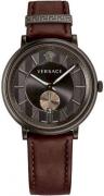 Versace Herrklocka VEBQ00419 V Circle Svart/Läder Ø42 mm