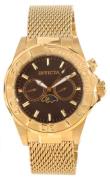 Invicta Herrklocka 80330 Pro Diver Brun/Gulguldtonat stål Ø44 mm