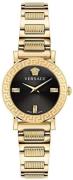 Versace Damklocka VE6M00622 Greca Svart/Gulguldtonat stål Ø28 mm