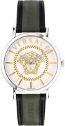 Versace Herrklocka VEJ400121 V Icon Silverfärgad/Läder Ø40 mm