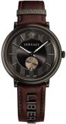 Versace Herrklocka VBQ040017 V Circle Svart/Läder Ø43 mm