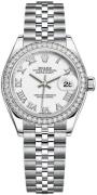 Rolex Damklocka 279384RBR-0019 Lady-Datejust 28 Vit/Stål Ø28 mm