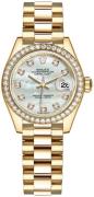 Rolex Damklocka 279138RBR-0015 Lady-Datejust 28 Vit/18 karat gult