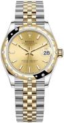 Rolex Damklocka 278343RBR-0014 Datejust 31 Gulguldstonad/18 karat