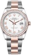 Rolex Damklocka 126281RBR-0004 Datejust 36 Vit/18 karat roséguld