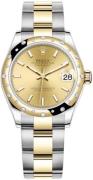 Rolex Damklocka 278343RBR-0013 Datejust 31 Gulguldstonad/18 karat