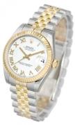 Rolex Damklocka 178273-0073 Datejust Midsize Vit/18 karat gult guld