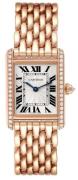 Cartier Damklocka WJTA0020 Tank Louis Silverfärgad/18 karat roséguld