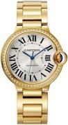 Cartier Damklocka WJBB0070 Ballon Bleu De Silverfärgad/18 karat gult