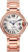 Cartier Damklocka WJBB0064 Ballon Bleu De Silverfärgad/18 karat