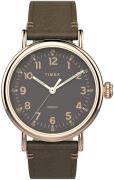 Timex Herrklocka TW2U03900 Standard Grå/Läder Ø41 mm