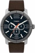 Timex Herrklocka TW2U15300 Blå/Läder Ø44 mm