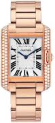 Cartier Tank Anglaise Damklocka WT100027 Silverfärgad/18 karat