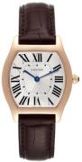 Cartier Tortue Damklocka W1556362 Silverfärgad/Läder