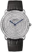 Cartier Rotonde De Cartier Damklocka HPI01107 Diamantinfattad/Läder