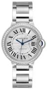 Cartier Ballon Blue Damklocka W4BB0017 Silverfärgad/Stål Ø36 mm