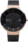 Bering Solar Herrklocka 14639-166 Svart/Stål Ø39 mm