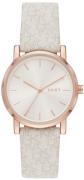 DKNY Soho Damklocka NY2887 Vit/Textil Ø34 mm