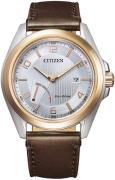 Citizen Elegance Herrklocka AW7056-11A Silverfärgad/Läder Ø43 mm