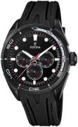 Festina Multifunction Herrklocka F16610-6 Svart/Gummi Ø45 mm