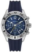 Nautica Chronograph Herrklocka A17667G Blå/Gummi Ø45 mm