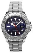 So & Co New York Yacht Timer Herrklocka 5053.2 Blå/Stål Ø40 mm