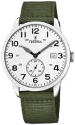 Festina Retro Herrklocka F20347-1 Vit/Textil Ø42 mm